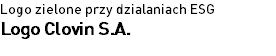 Logo zielone przy dzialaniach ESG Logo Clovin S.A. 
